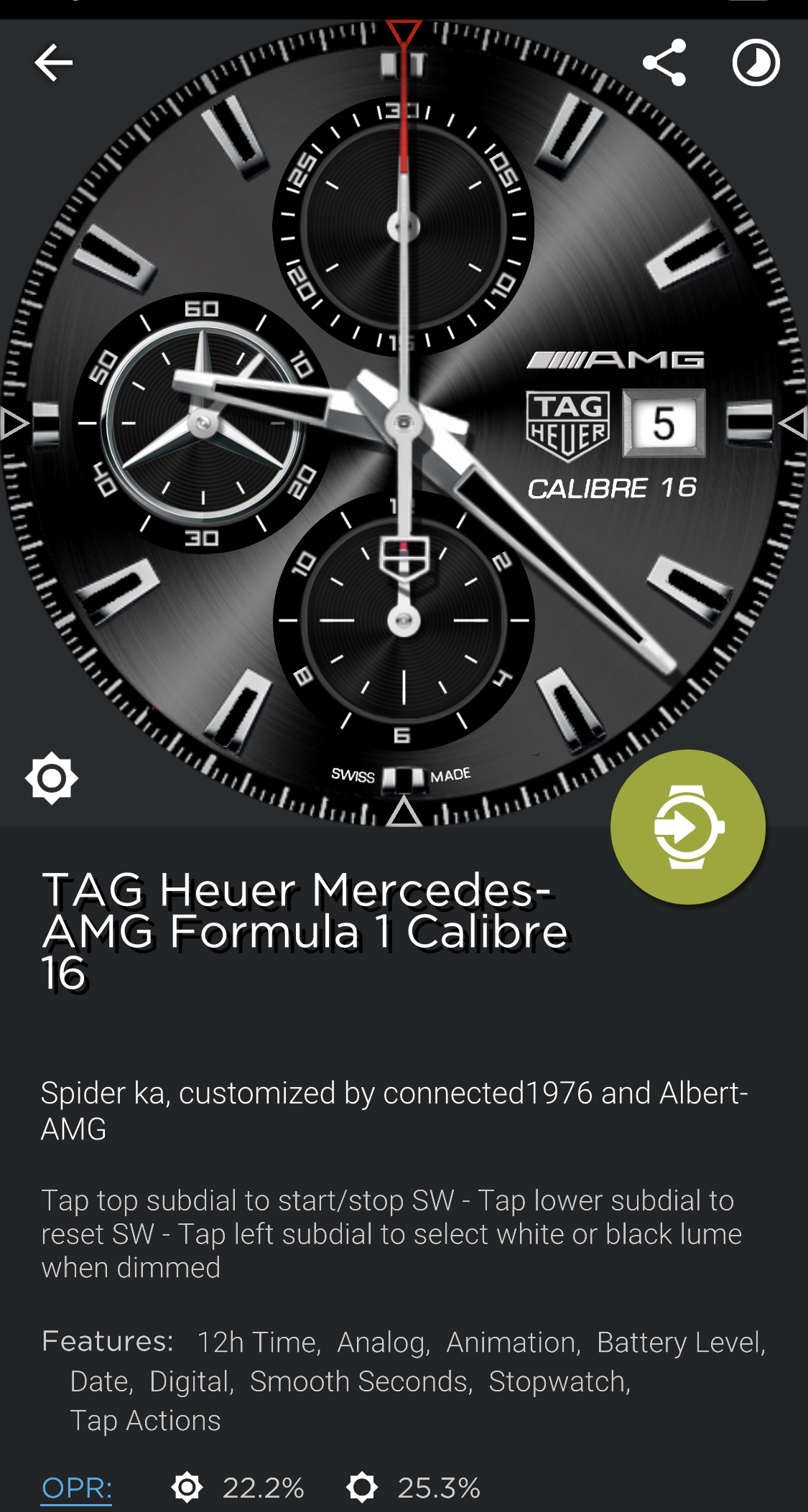 Tag heuer gear 2024 s3 watch face download