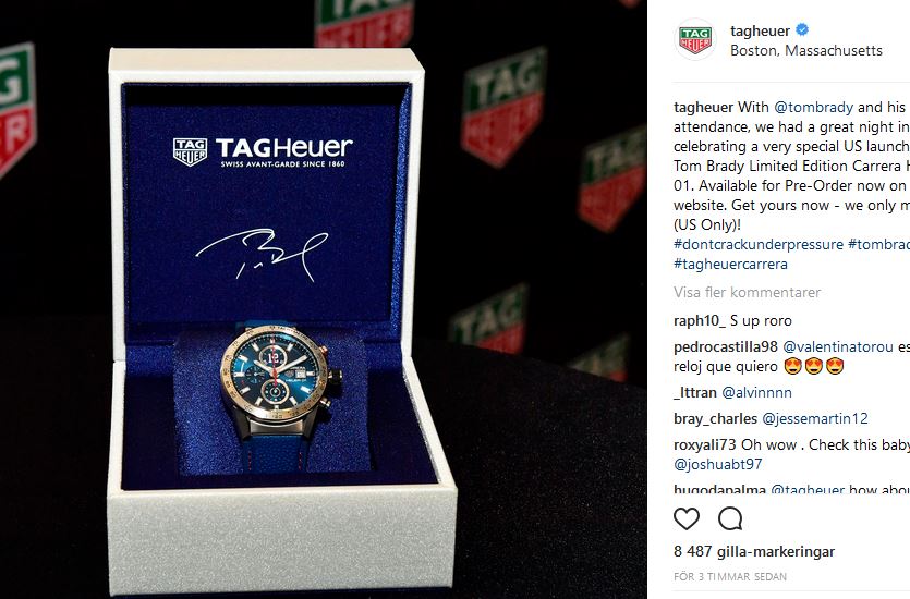 2017 TAG Heuer Tom Brady Carrera Heuer 01 Limited Edition TAG