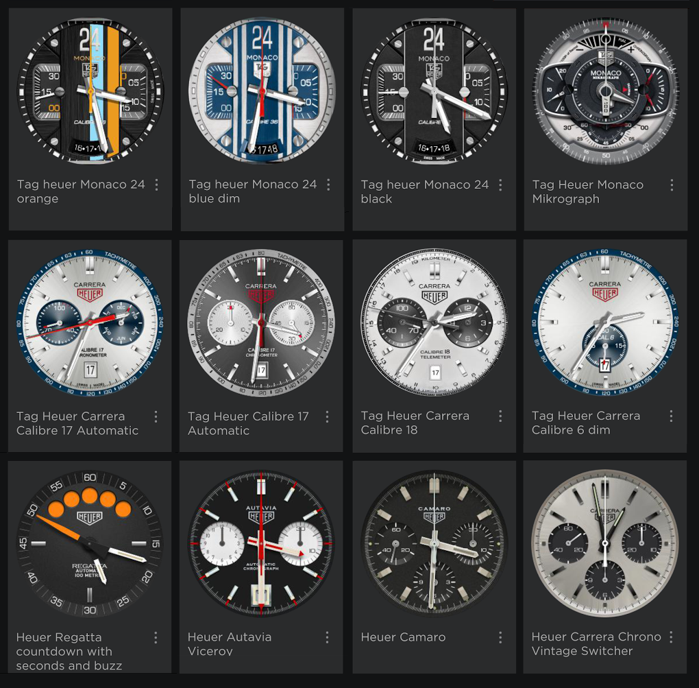 Galaxy watch clearance tag heuer face