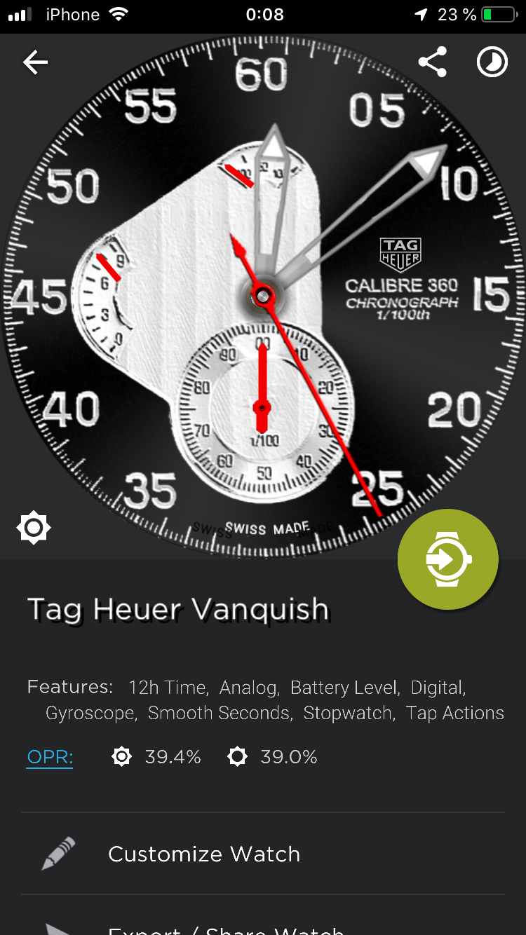 Connected Custom Watchfaces Which Watch Face are Wearing Today