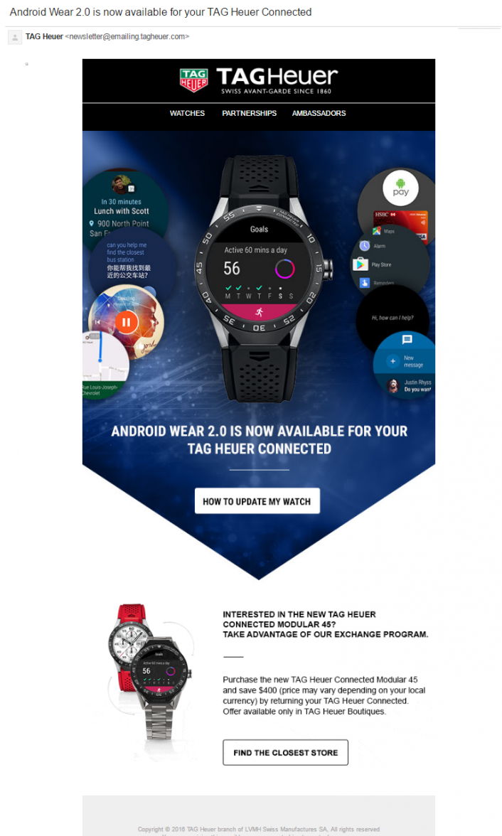 Tag heuer connected modular online 45 trade in program