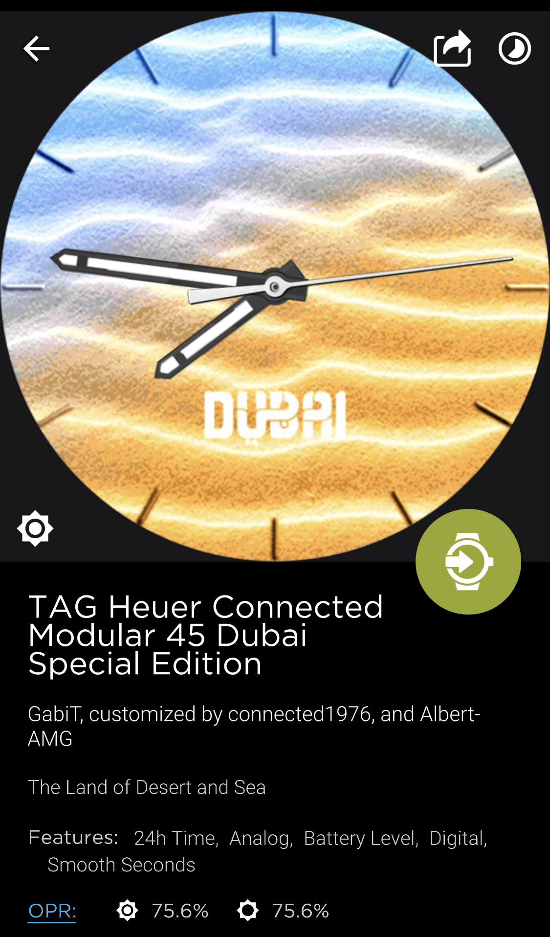 Connected Custom Watchfaces Which Watch Face are Wearing Today