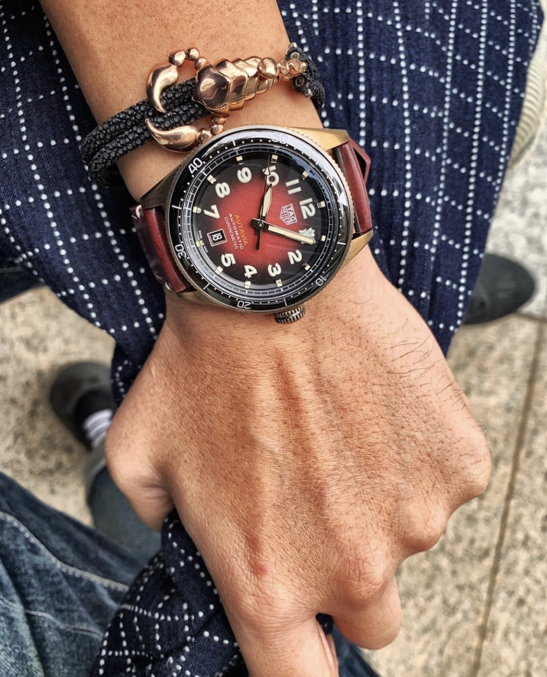 Red Autavia Calibre 5 Bronze Year of the Rat Ref WBE5193.FC8300