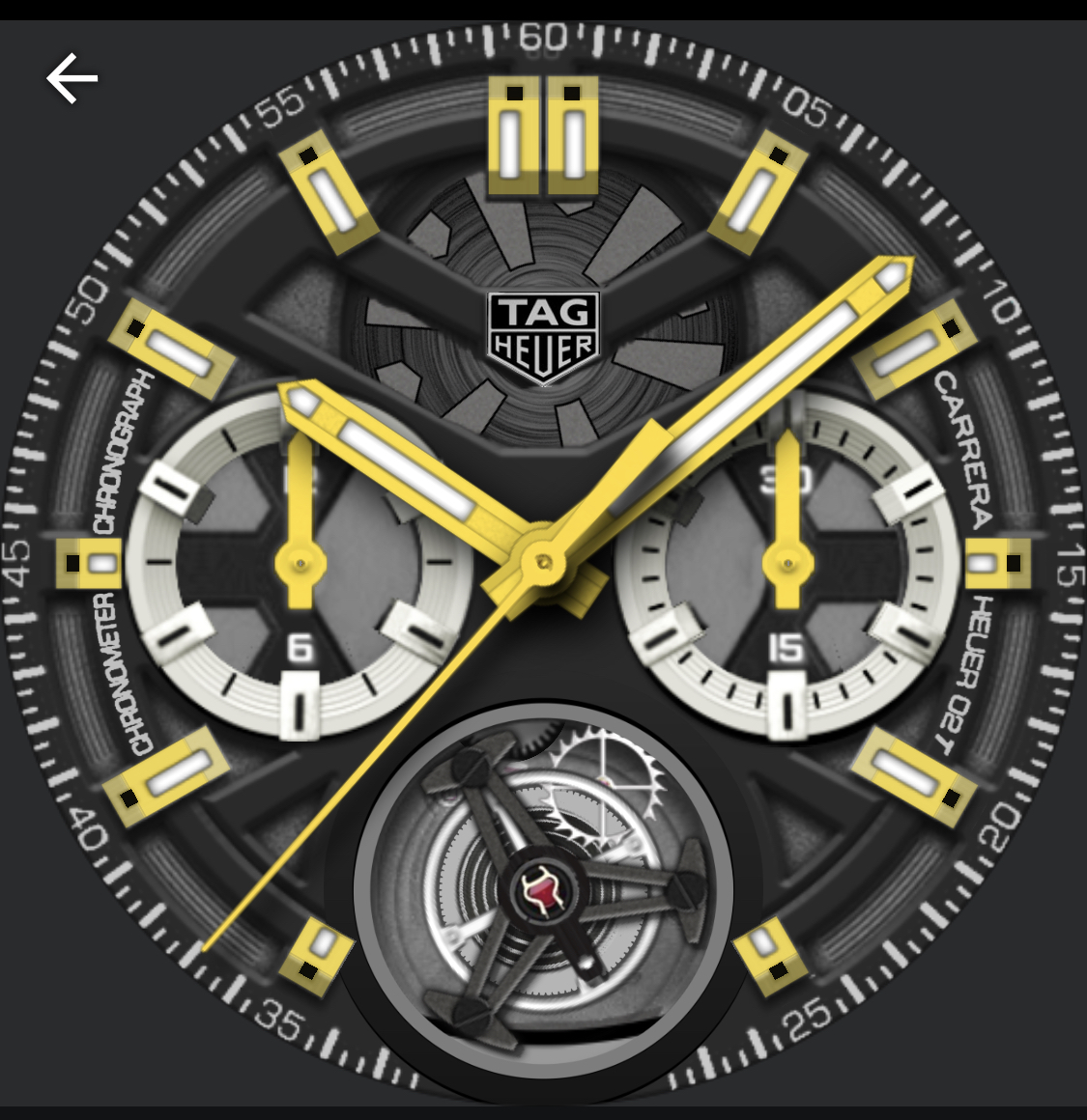 A Carrera Tete De Vipere Chronograph Tourbillon Chronometer Watch