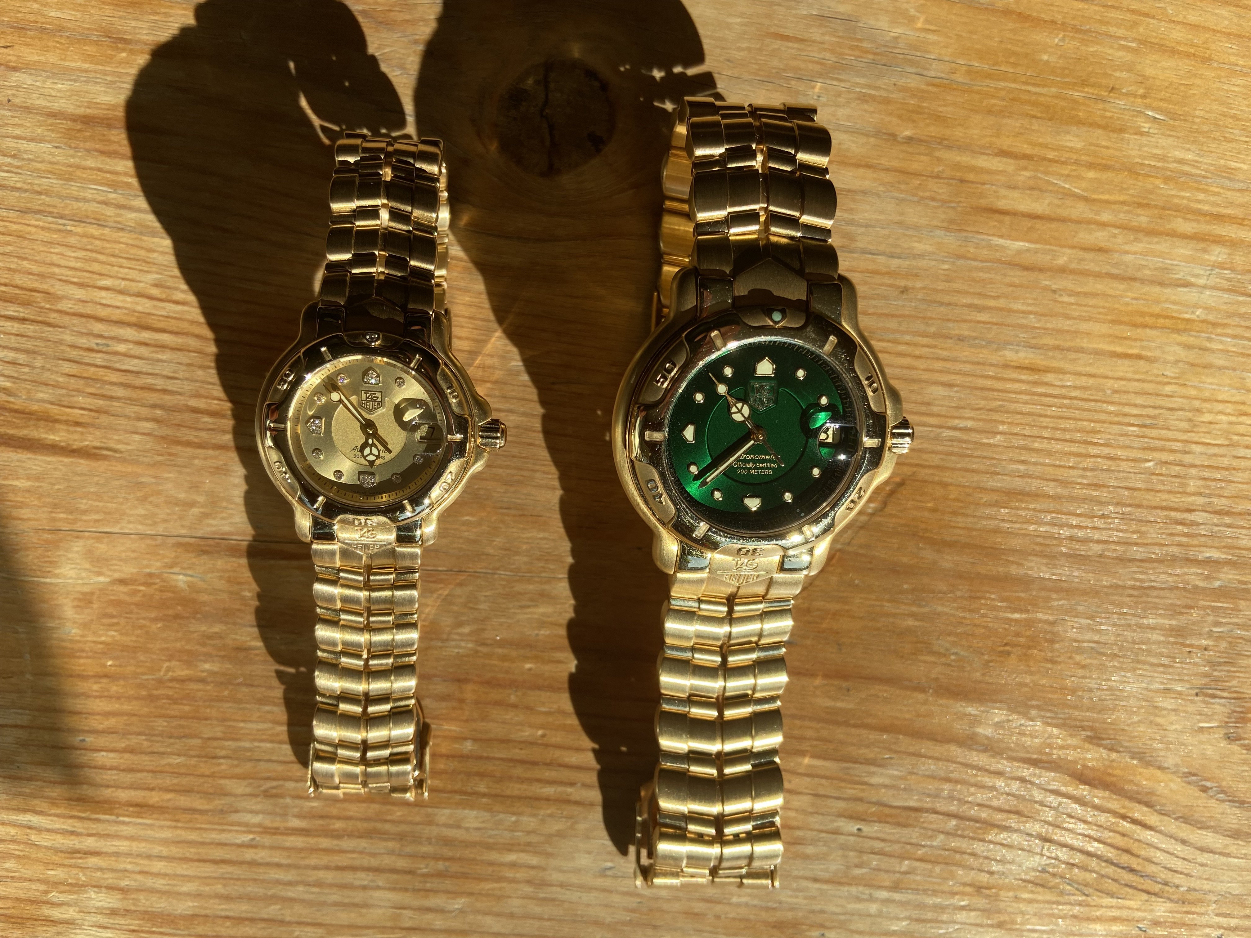 Tag heuer gold outlet watch