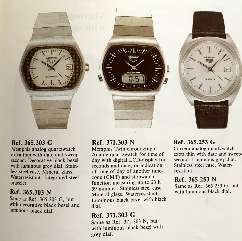 Heuer Memphis Highlights of 1979 Catalogue TAG Heuer Forums