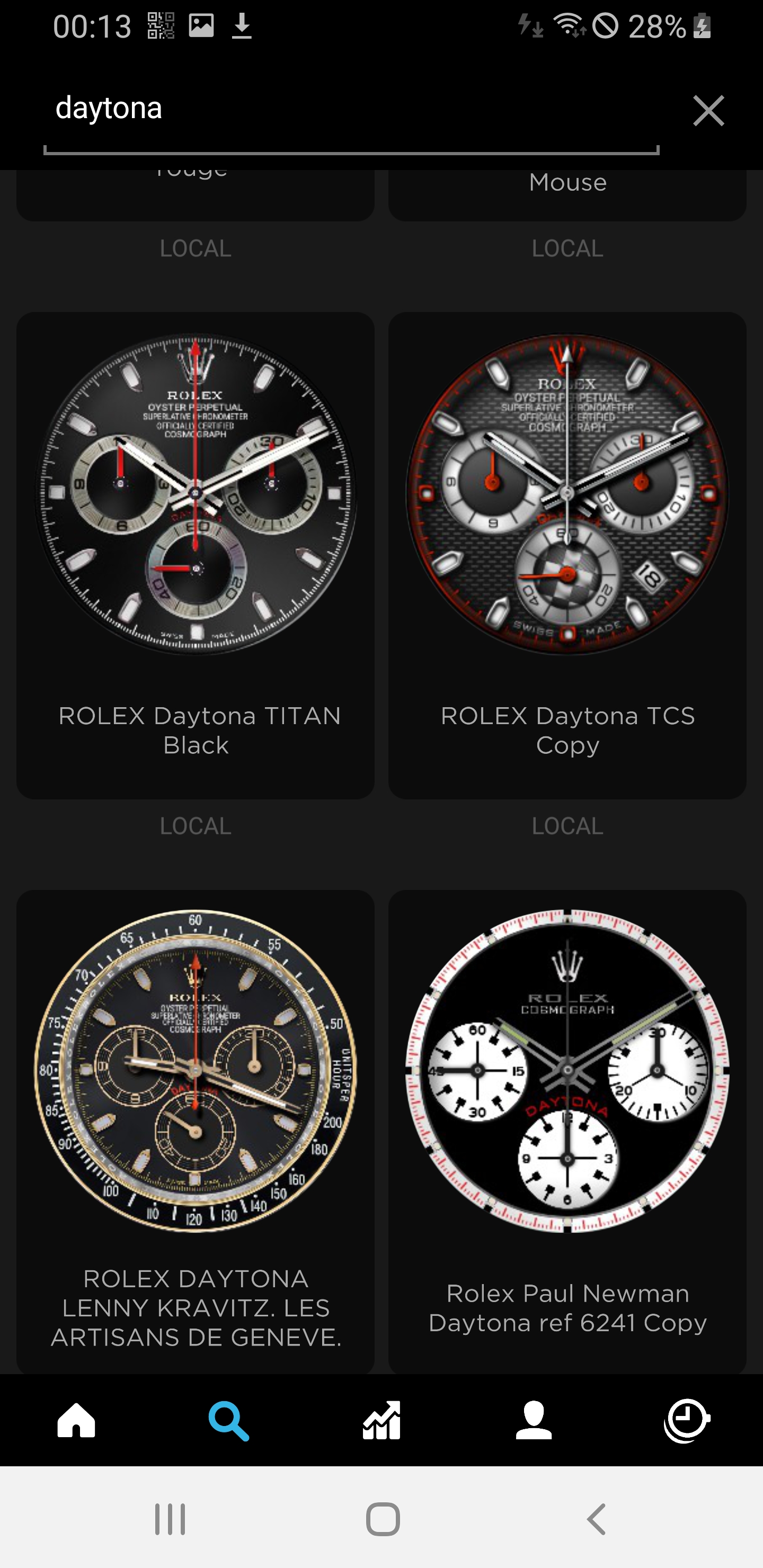 Daytona hot sale watch face