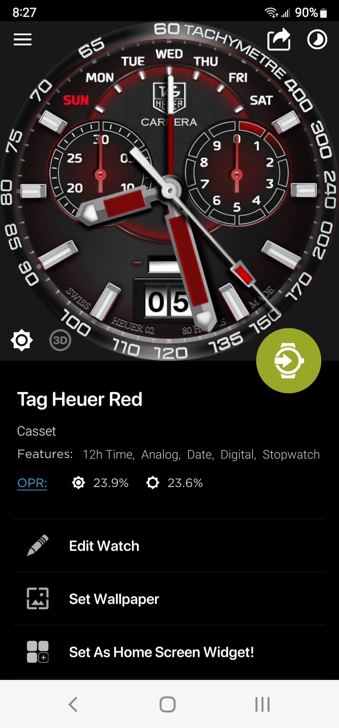 Gear s3 tag heuer watch face best sale