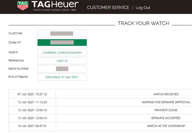 Tag Heuer Servicing Times TAG Heuer Watch Forums