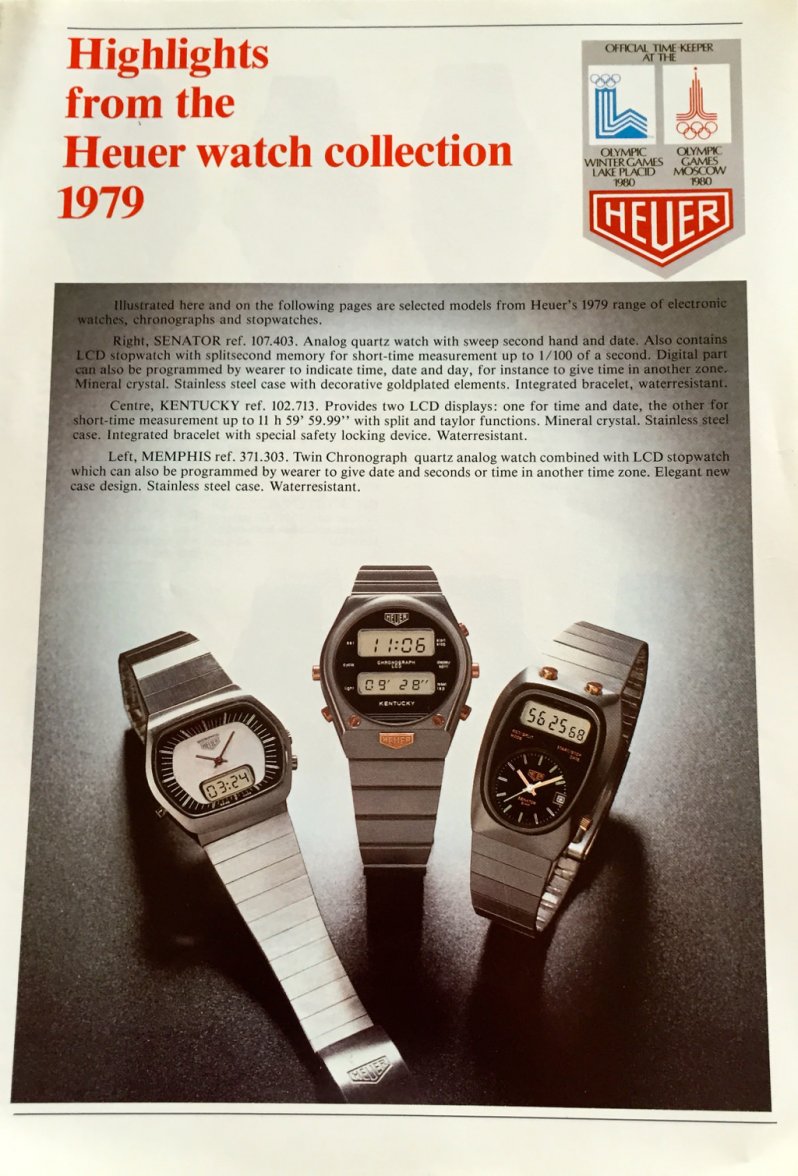 Heuer Memphis Highlights of 1979 Catalogue TAG Heuer Forums