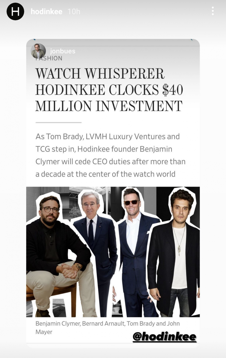 lvmh hodinkee