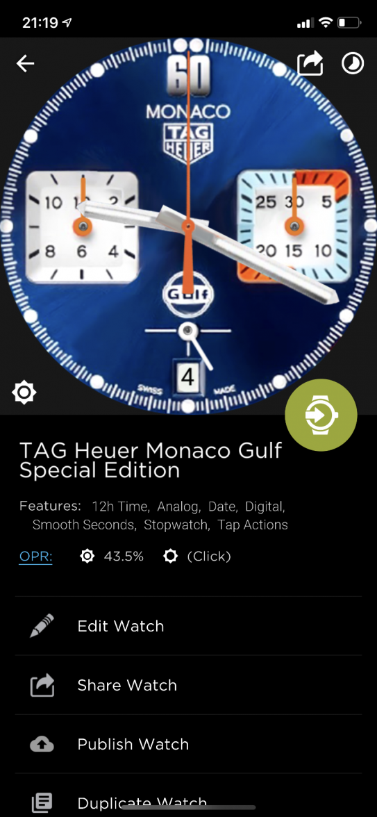 Connected Custom Watchfaces Which Watch Face are Wearing Today