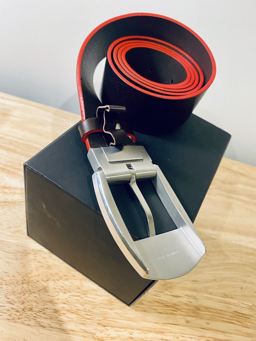 Tag Heuer Men’s Leather Belt Black Red Stainless 2.jpg