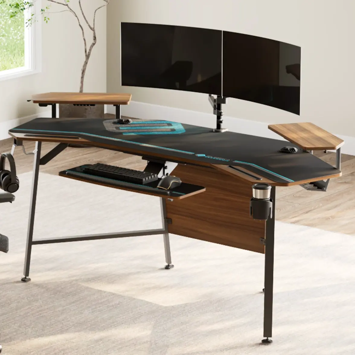 Eureka_Ergonomic_Aero_Wing_Shaped_Studio_Desk_with_Accessories_Set.webp