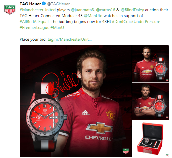 TAG Heuer auction of 3 Manchester United watches TAG Heuer Forums