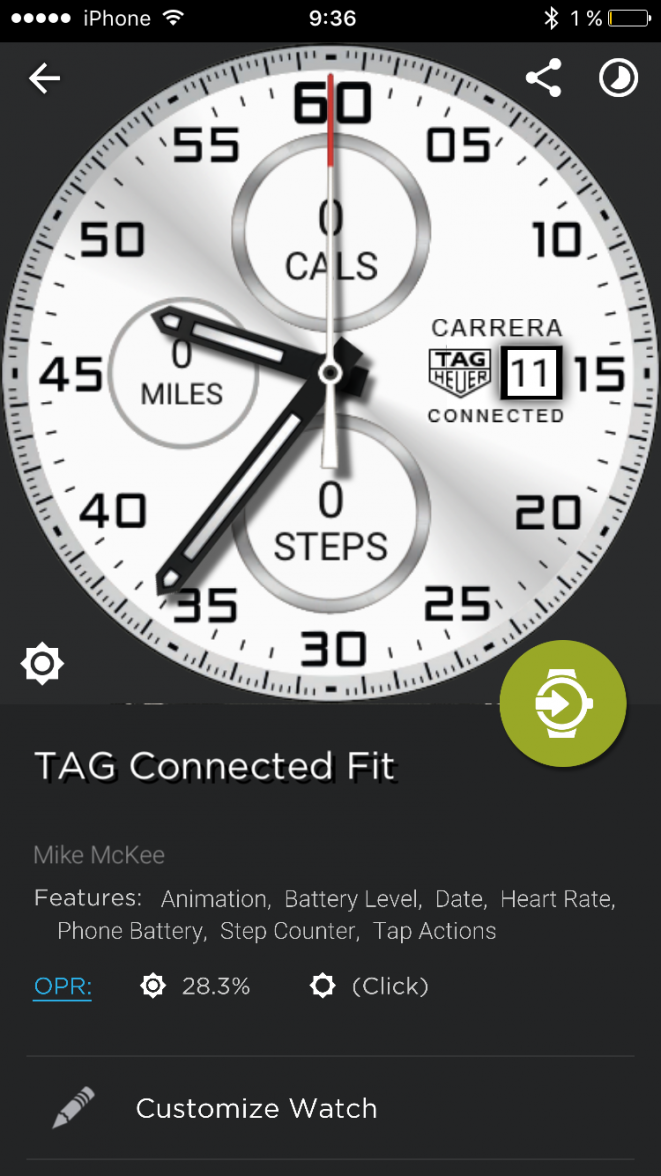 Connected Custom Watchfaces Which Watch Face are Wearing Today