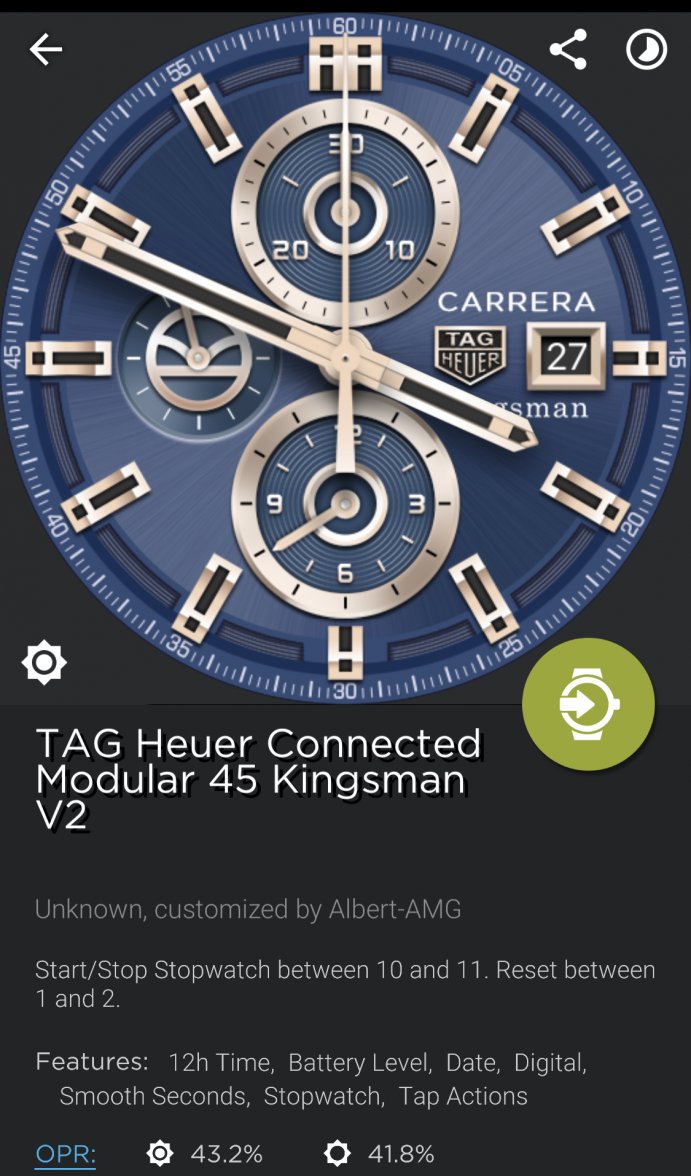 Connected Custom Watchfaces Which Watch Face are Wearing Today